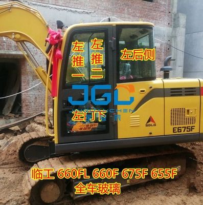Excavator 660 680 690E F Front Gear Sliding Window Door Bawah Pintu Gear Belakang Kaca Tempered Belakang