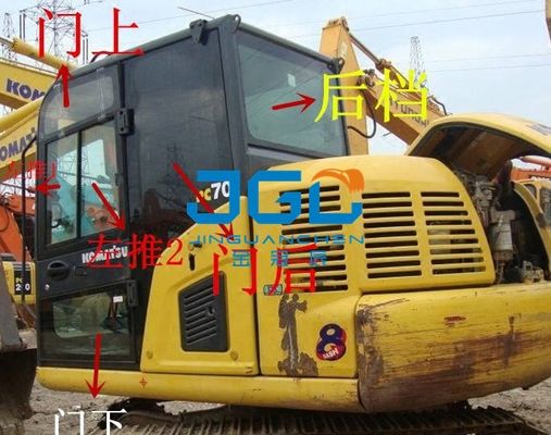 PC60-8 70-8 pintu dan jendela excavator kiri dan kanan depan dan belakang kaca depan