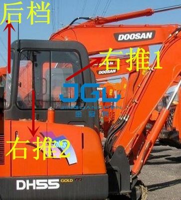 DH55GOLD Excavator Kaca Pintu Dan Jendela Atas Dan Bawah Kiri Dan Kanan Depan Dan Belakang Kaca Depan