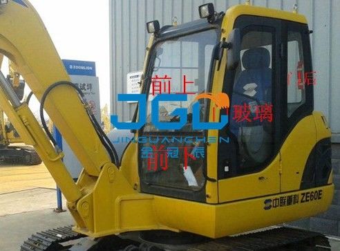 ZE60E 80E 85 Excavator depan dan belakang kaca depan kanan kaca pintu besar