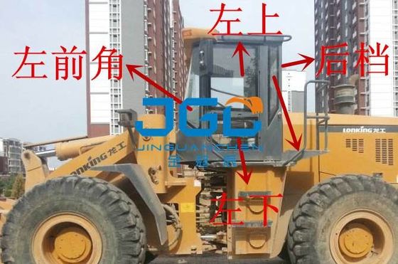 ZL50C 50D 50E Loader Gear Depan Gear Belakang Kiri Dan Kanan Jendela Sisi Sudut Forklift Kaca Tempered
