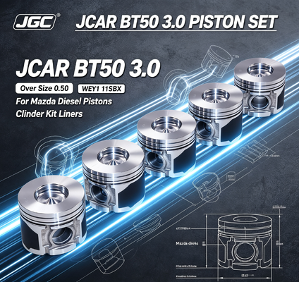 JCAR BT50 3.0 Over Size 0.50 WEY1 11SBX Set Piston Kit Liner Silinder Mazda Diesel Piston Set Mesin
