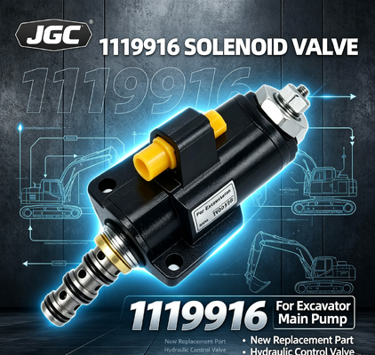 1119916 Katup Solenoid untuk Pompa Utama Excavator - Suku Cadang Pengganti Baru