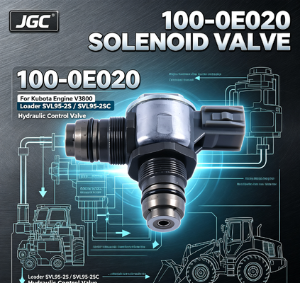 100-0E020  Solenoid Valve Suku Cadang Excavator untuk Mesin Kubota V3800 Loader SVL95-2S SVL95-2SC