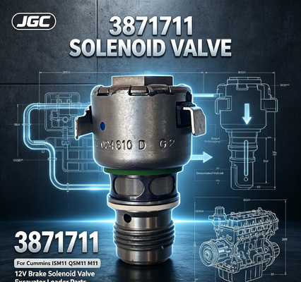 3871711 Katup Solenoid 12V untuk Rem Mesin Diesel Original ISM11 QSM11 M11 untuk Penggunaan Excavator Loader
