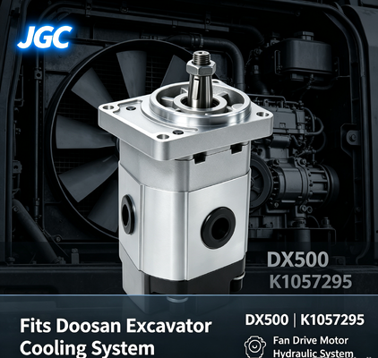 K1057295 DX500 Motor Penggerak Kipas Hidraulik, Kipas Excavator Berkinerja Tinggi Motor Hidraulik untuk Excavator Doosan