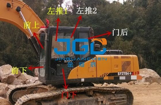 Excavator 135C-8 135C-9 215C-9 365H Front Gear Downgear Sliding Door Kaca Lengan Kanan
