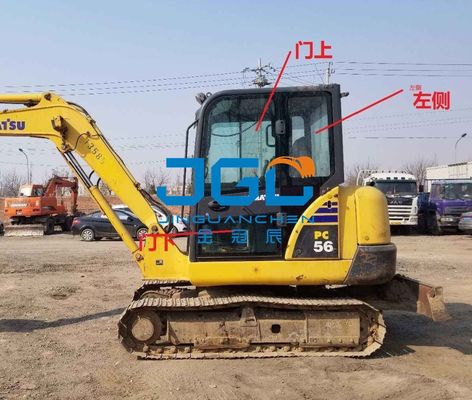 PC56-7 PC57 PC70-8 PC60-8 Excavator Fitting Kaca Lengan Kanan Di Pintu Kiri Di Belakang Gigi Angin Depan