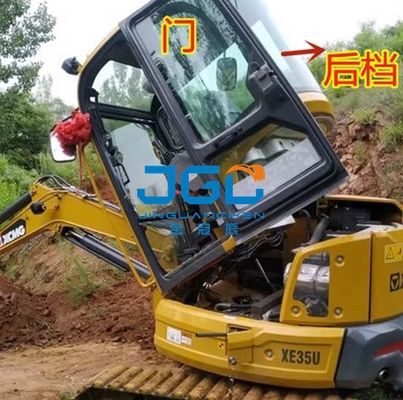XE35U Excavator Glass Front Gear Depan Bawah Pintu Kaca Rear Gear Tarik Kanan Skylight