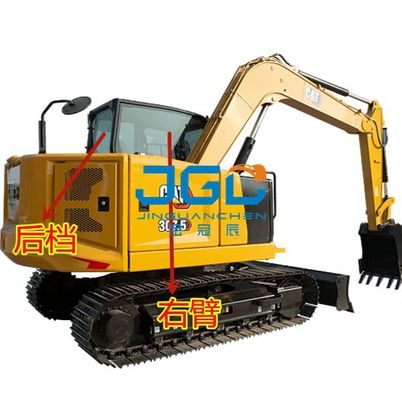 307.5 Excavator Kaca Depan Dan Belakang Pintu Kiri Dan Kanan Dan Jendela Kaca Depan