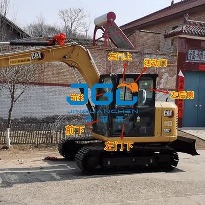 307 309 Dorong Dan Tarik Lengan Jendela Kaca Pintu Kiri Sebelum Dan Sesudah Kaca Depan Ekskavator