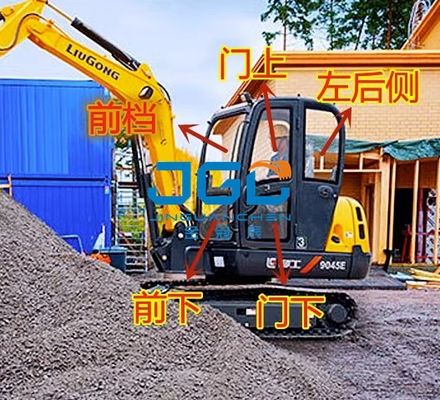 Aksesori Excavator 9045E 9045D Semua Kaca Depan Mobil Kaca Tempered