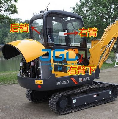 Aksesori Excavator 9045E 9045D Semua Kaca Depan Mobil Kaca Tempered