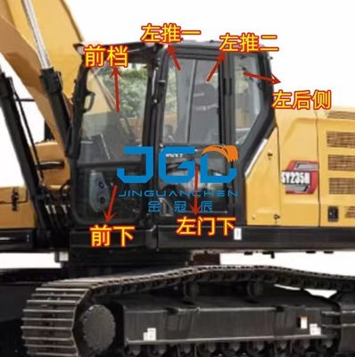 Kaca Tempered Excavator 200 205 215C 235 245 275 305H Kabin Kaca Depan