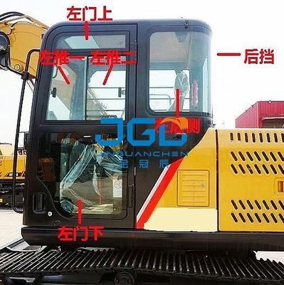 75C 95C 75Pro Excavator Kaca Depan Jendela Geser Sisi Belakang Bending Belakang Skylight Kaca Atas