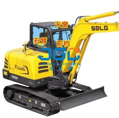 E690H/635/655/675/685 Ekskavator Kaca Depan Sisi Belakang Tekuk Lengan Kanan Skylight