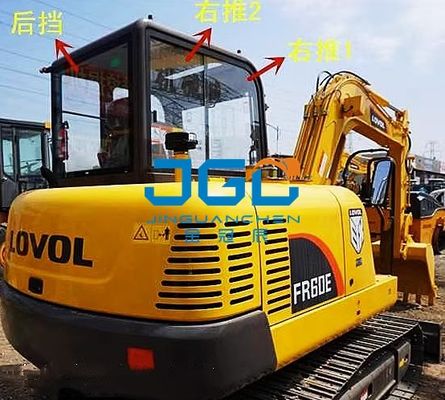 60D 60E2-H Excavator Kaca Kaca Depan Pintu Kiri Pintu Belakang Atas Dan Bawah