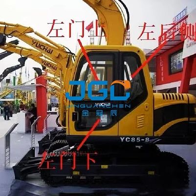 YC85-6 135-6 85-8 135-8 85-7 Ekskavator Berhenti Depan Kaca Belakang Kiri Dan Kanan