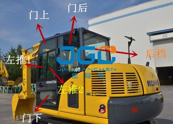 PC60-8 70-8 pintu dan jendela excavator kiri dan kanan depan dan belakang kaca depan