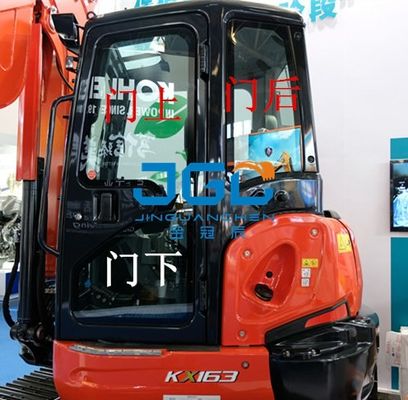 KX163-5 Excavator Gear Depan layar belakang Kiri Dan Kanan Pintu Dan Jendela Kaca Depan