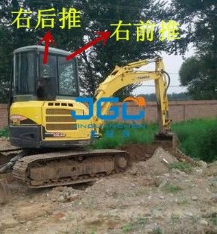 YM55 Excavator depan dan belakang kaca depan, kiri dan kanan pintu dan jendela