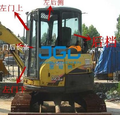 YM55 Excavator depan dan belakang kaca depan, kiri dan kanan pintu dan jendela