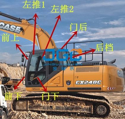 CX210 260 240 350 220 380 130 500 160C Pintu Excavator Dan Jendela Kaca depan