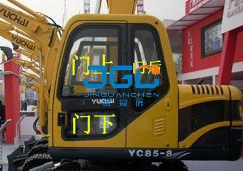 YC85-8 Excavator Gear Depan Blok Belakang Kiri Dan Kanan Pintu Dan Jendela Kaca Depan Atas Dan Bawah