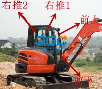 KX155-5 Excavator Gear Depan Kaca depan belakang, Kiri Dan Kanan Pintu Dan Jendela