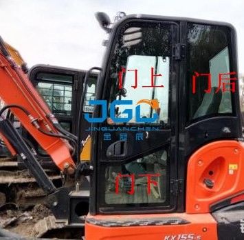 KX155-5 Excavator Gear Depan Kaca depan belakang, Kiri Dan Kanan Pintu Dan Jendela