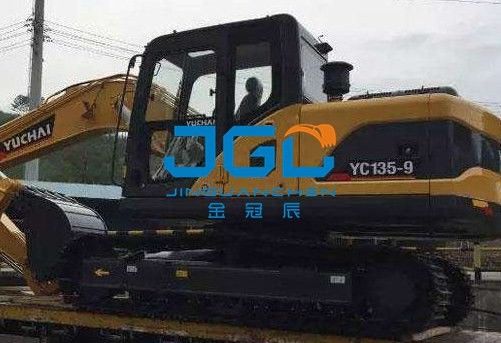 YC85-9 150 360 230 135-9 Excavator depan dan belakang kaca depan, kiri dan kanan pintu dan jendela
