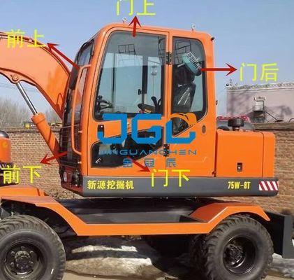XY75W-8 65W-8 Excavator Kaca Pintu Dan Jendela Kiri Dan Kanan Depan Dan Belakang Kaca Depan