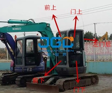 SK35SR 40SR-3 55SR 45SR Bagian perbaikan kaca depan dan belakang excavator