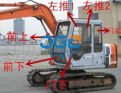 EX60-2 120 300 200-3 Excavator Full Car Glass Depan Dan Belakang Kiri Dan Kanan Kaca Depan Pintu