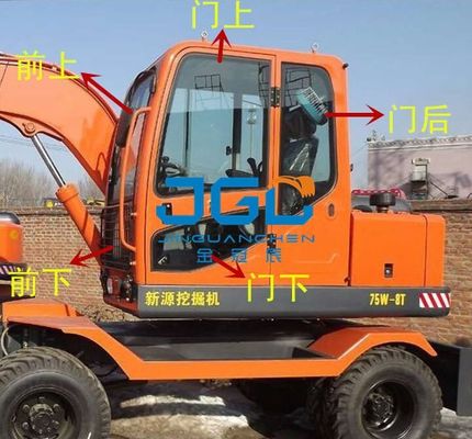 XY75W-9T 85W-8T Excavator Kaca Pintu Dan Jendela Kiri Dan Kanan Depan Dan Belakang Skylight Kaca Depan