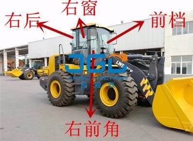 LW500 300F 600KV Loader Gear depan jendela pintu belakang kiri dan kanan kaca depan sudut kaca