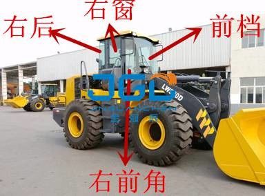 LW500D 550 600FV Loader Gear depan jendela pintu belakang kiri dan kanan kaca depan