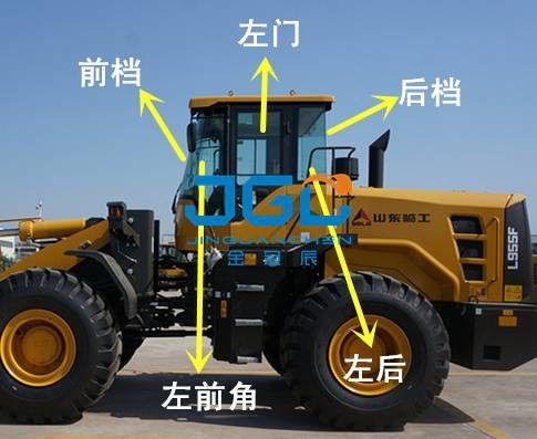 L955F Loader Front Stop Rear Stop Kiri Dan Kanan Jendela Sudut Sisi Kaca depan