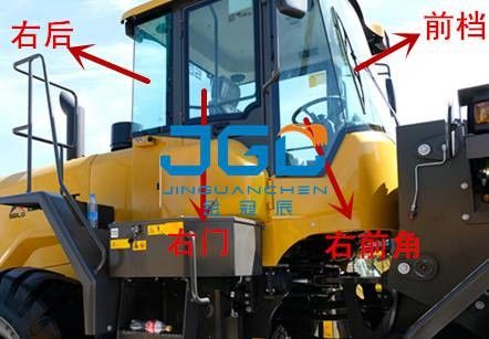 Loader depan dan belakang kaca depan pintu kiri dan kanan dan jendela L956F-LNG