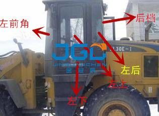Loader ZL30E-1-2 Bagian depan dan belakang kaca depan Aksesoris mekanik