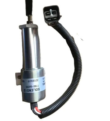 24v Hydraulic Stop Solenoid Original 11N6-66090-24 Excavator Fuel Stop Shutdown Bagian mesin solenoid