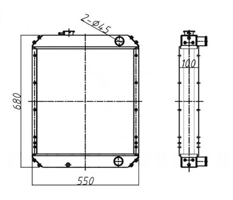 PC60-7C Radiator Aluminium Excavator untuk PC60-7 PC60-7R-4D102 PC70-7 PC60-7E 201-03-72114