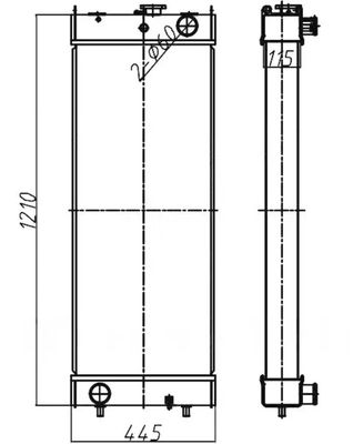 PC360-8 PC360LC-8 207-03-75121 Untuk penjualan pabrik radiator excavator