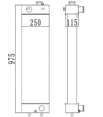 Radiator Aluminium untuk PC128 PC138US-2 Excavator 22B-03-12110
