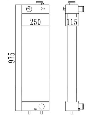 OEM 22B-03-12110 Kualitas PC128 PC138US-2 Radiator Excavator