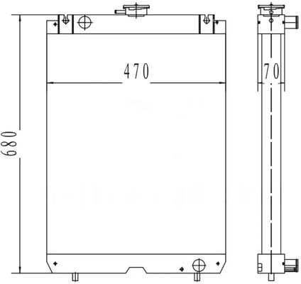 Kualitas Tinggi SK50 Radiator Untuk Excavator Bahan Aluminium Kualitas Tinggi