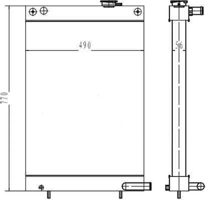 440211-00175 DH80-7 Model baru DX80 Radiator Excavator Kualitas tinggi
