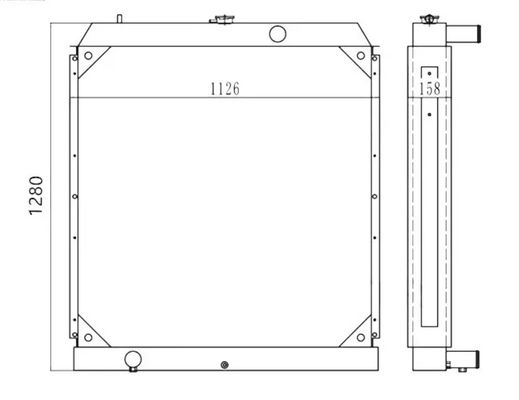 DH500-7D Radiator Excavator 202-00077E 13F51000 202-00077C dengan Aluminium