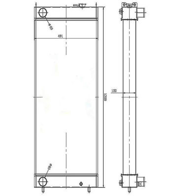 Tangki Air SH350-5 Radiator Untuk Pabrik Kualitas Excavator