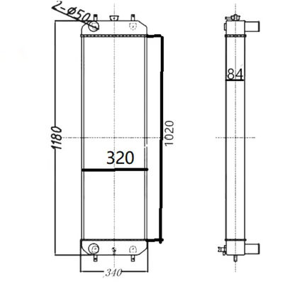 Radiator Aluminium Untuk Bagian Excavator ZAX240-3 4650355